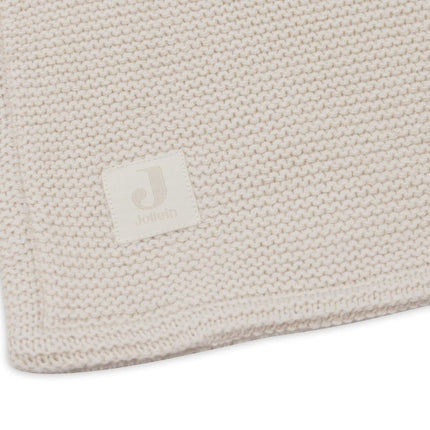 Jollein Ledikantdeken Basic Knit Oatmeal/Velvet 100X150Cm koop je bij Babywinkel