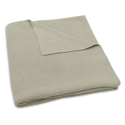Jollein Ledikantdeken Basic Knit Olive Green 100X150Cm koop je bij Babywinkel