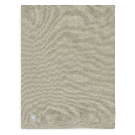 Jollein Ledikantdeken Basic Knit Olive Green 100X150Cm koop je bij Babywinkel