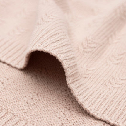 Jollein Ledikantdeken Grain Knit Wild Rose 100X150Cm koop je bij Babywinkel