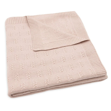 Jollein Ledikantdeken Grain Knit Wild Rose 100X150Cm koop je bij Babywinkel
