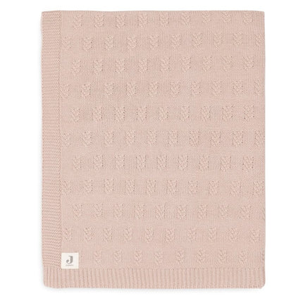 Jollein Ledikantdeken Grain Knit Wild Rose 100X150Cm koop je bij Babywinkel