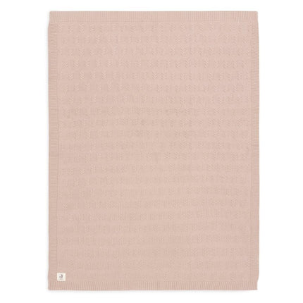 Jollein Ledikantdeken Grain Knit Wild Rose 100X150Cm koop je bij Babywinkel
