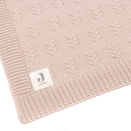 Jollein Ledikantdeken Grain Knit Wild Rose 100X150Cm koop je bij Babywinkel