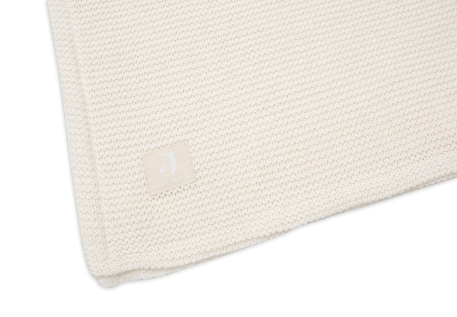 Jollein Wiegdeken Basic Knit Ivory/Coral Fleece 75X100Cm koop je bij Babywinkel
