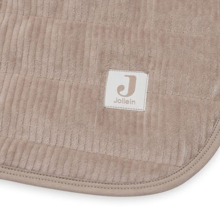 Jollein Wiegdeken Velvet Rib/ Milky Coffee 75X100Cm koop je bij Babywinkel