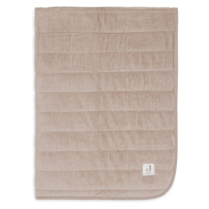 Jollein Wiegdeken Velvet Rib/ Milky Coffee 75X100Cm koop je bij Babywinkel