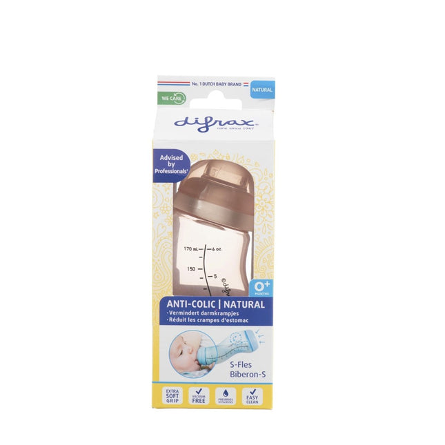 Difrax S - Fles 170 Ml Roze koop je bij Babywinkel