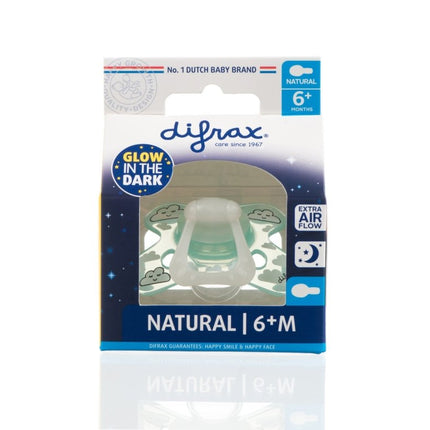 Difrax Speen 6+ Natural Nacht Glow In The Dark koop je bij Babywinkel