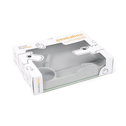 Done by Deer Baby Bordje Peekaboo Deer Friends Grey koop je bij Babywinkel