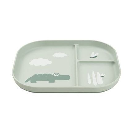 Done by Deer Babybord Croco Green koop je bij Babywinkel