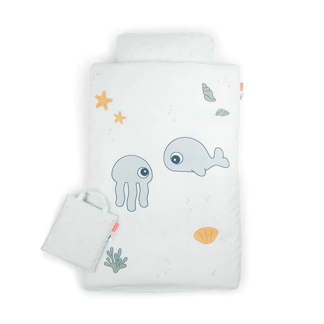 Done by Deer Dekbedovertrek Jelly & Wally Blue 100x130cm koop je bij Babywinkel