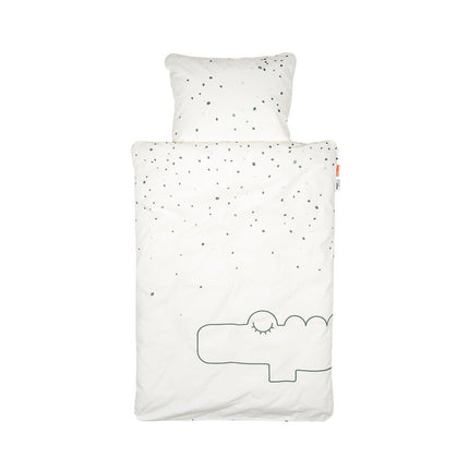 Done by Deer Dekbedovertrek Stippen Croco Beige 100x140cm koop je bij Babywinkel