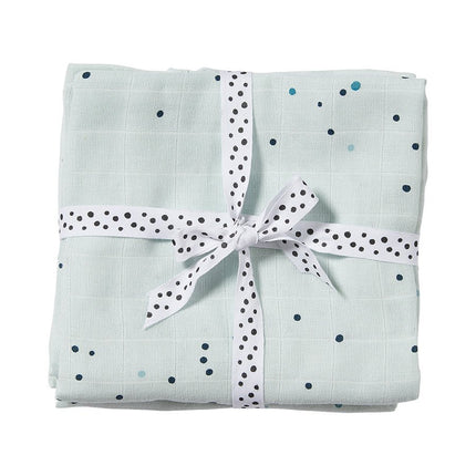 Done by Deer Inbakerdoek Dromerige Stippen Blue 2st koop je bij Babywinkel