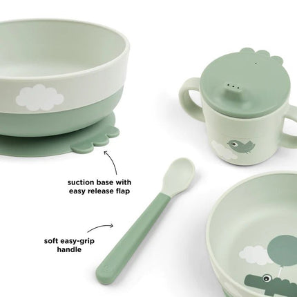 Done by Deer Kinderservies Happy Clouds Green koop je bij Babywinkel