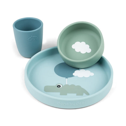 Done by Deer Kinderservies Set Happy Clouds Blue 3st koop je bij Babywinkel