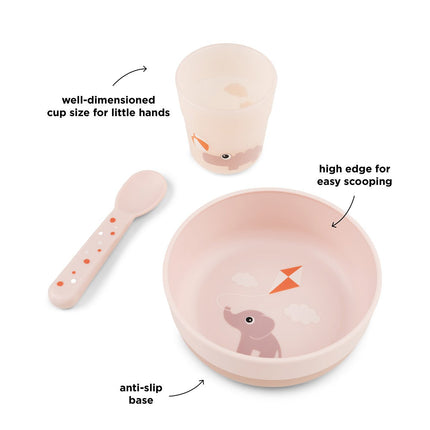 Done by Deer Kinderservies Set Playground Powder 3 Pack koop je bij Babywinkel