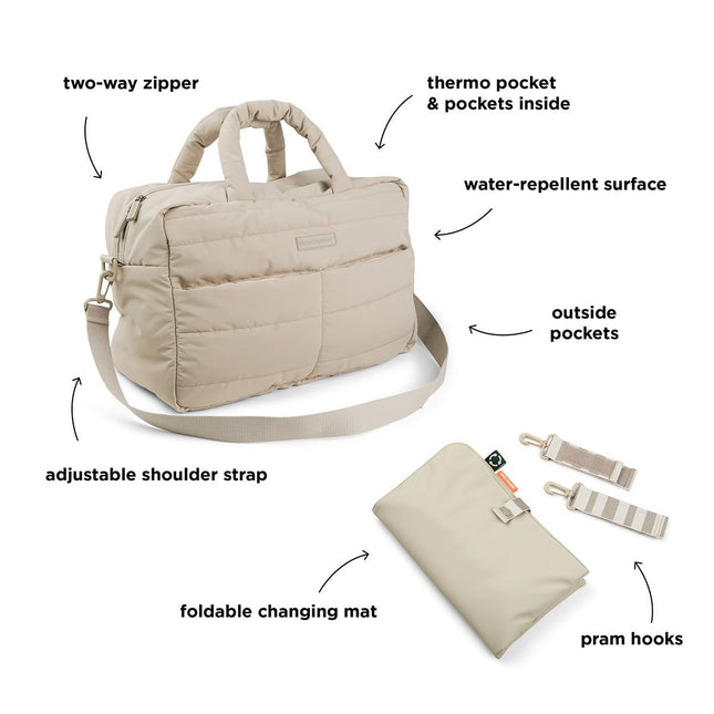 Done by Deer Luiertas Sand Gewatteerd koop je bij Babywinkel