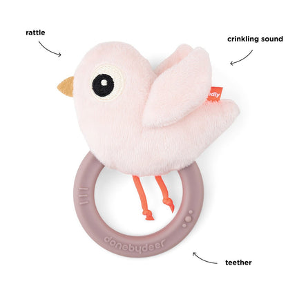 Done by Deer Rammelaar Met Bijring Birdee Powder koop je bij Babywinkel