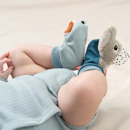 Done by Deer Rammelaar Sokken Playground Blue koop je bij Babywinkel