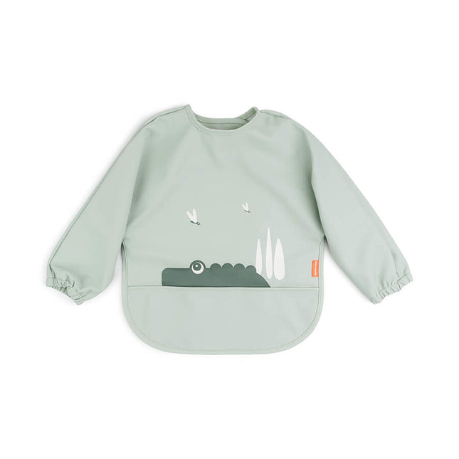 Done by Deer Slabbetje Met Mouwen Croco Green koop je bij Babywinkel