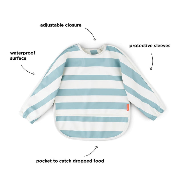 Done by Deer Slabbetje Stripes Met Lange Mouwen Blue koop je bij Babywinkel