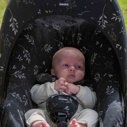 Dooky Gordelbeschermer Universal Pads Leaves Black koop je bij Babywinkel