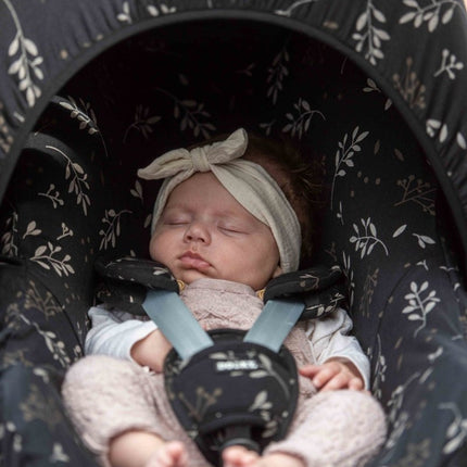 Dooky Gordelbeschermer Universal Pads Leaves Black koop je bij Babywinkel