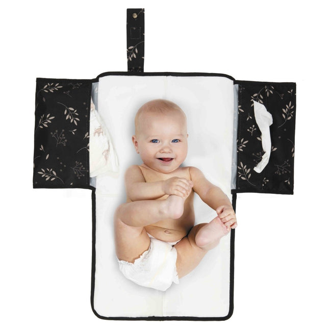 Dooky Verschoningsmat 3 In 1 Romantic Leaves Black koop je bij Babywinkel