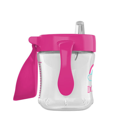Dr. Brown's Drinkbeker roze 180ml zachte tuit koop je bij Babywinkel
