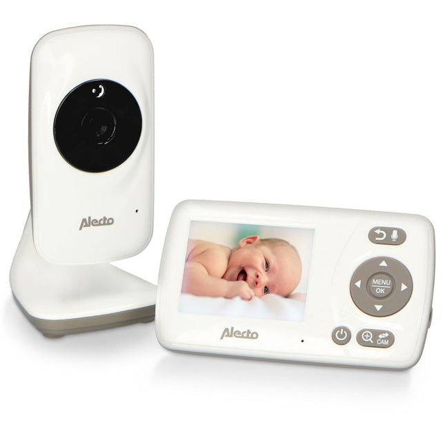Alecto Babyfoon Dvm - 71 Met Camera En Kleurenscherm Wit/Taupe koop je bij Babywinkel