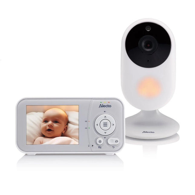 Alecto Babyfoon Dvm2028 Met Camera Met 2.8 Inch Scherm Nachtzicht En Temperatuurweergave - Wit/Grijs koop je bij Babywinkel