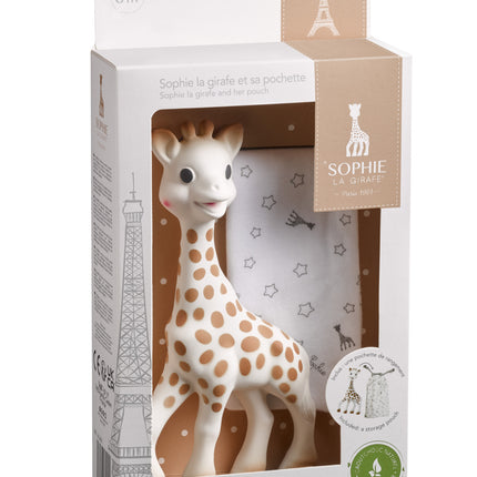 <tc>Sophie de Giraf</tc> Bitring Giraff i vit presentförpackning med förvaringspåse