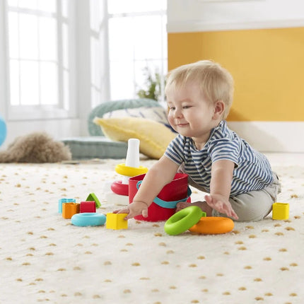 Fisher - Price Stapeltoren Met Gekleurde Ringen 6 Delig koop je bij Babywinkel