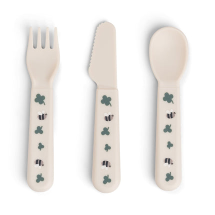 Done by Deer Baby Bestekset Tiny Farm 3St Beige koop je bij Babywinkel