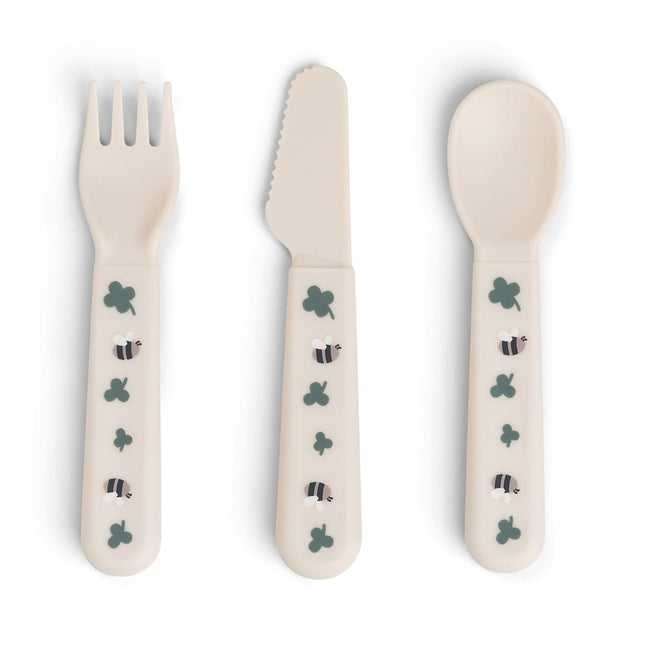 Done by Deer Baby Bestekset Tiny Farm 3St Beige koop je bij Babywinkel
