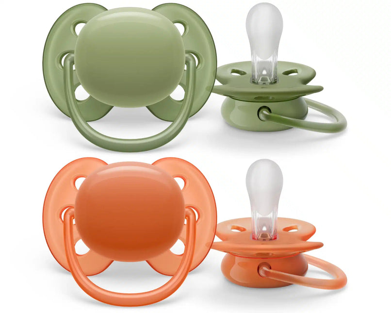 Philips Avent Speen Maat 3 Ultra Soft Kaki/Terracotta 2 Stuks koop je bij Babywinkel