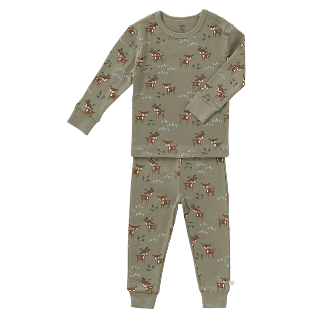 Fresk Baby Pyjama Deer Olive 2 delig koop je bij Babywinkel