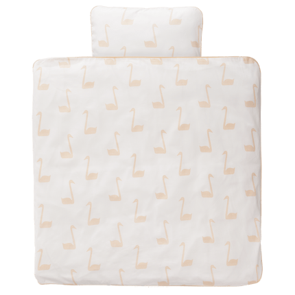 Fresk Dekbedovertrek Swan Pale Peach 100x135cm koop je bij Babywinkel