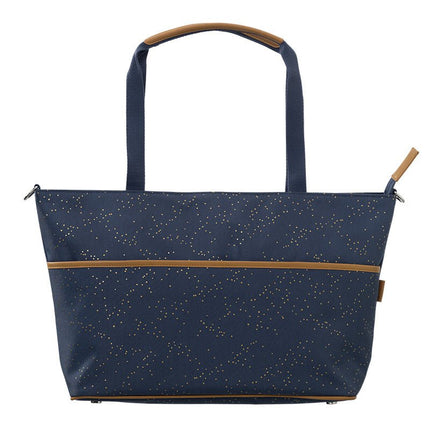 Fresk Luiertas met Verschoningsmat – Indigo Dots – Gerecycled Polyester – 50x28x17 cm koop je bij Babywinkel