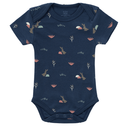 Fresk Romper Rabbit Korte Mouwen Mood Indigo koop je bij Babywinkel