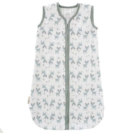 Fresk Slaapzak Baby Muslin Deer Forest Green 2 - laags koop je bij Babywinkel