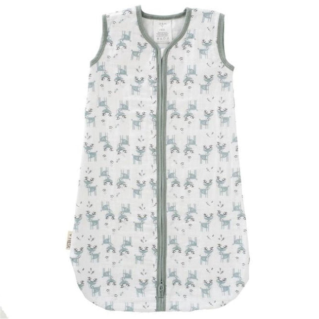 Fresk Slaapzak Baby Muslin Deer Forest Green 2 - laags koop je bij Babywinkel