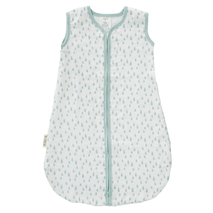 Fresk Slaapzak Baby Muslin Drops Ether Blue 2 - laags koop je bij Babywinkel