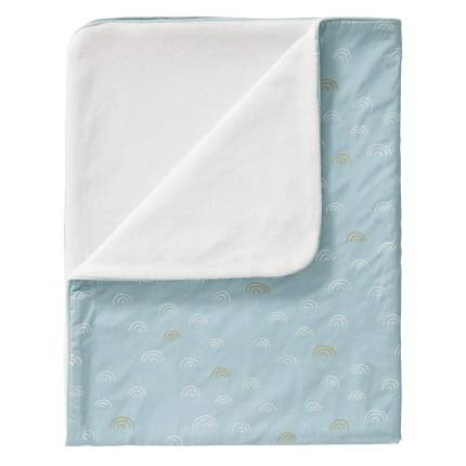 Fresk Wiegdeken Rainbow Ether Blue 80x100cm koop je bij Babywinkel