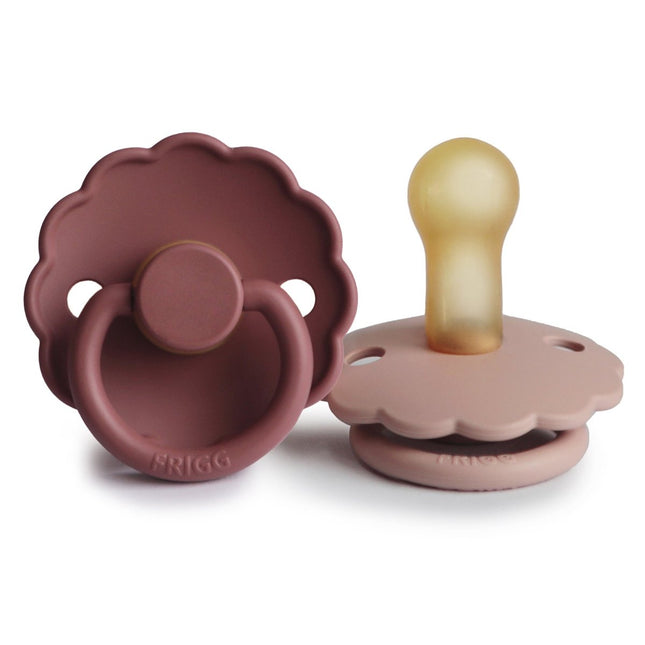 Frigg Speen Maat 1 Daisy Baby Blush/Woodchuck Latex 2 - Pack koop je bij Babywinkel