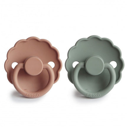 Frigg Speen Maat 1 Daisy Lilypad/Rose Gold Silicone 2 - Pack koop je bij Babywinkel