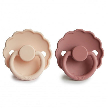 Frigg Speen Maat 1 Daisy Pink Cr/Powd. Blush Silicone 2 - Pack koop je bij Babywinkel