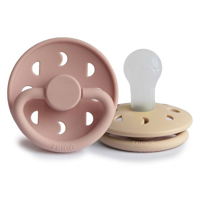 Frigg Speen Maat 1 Moon Blush/Croissant Silicone 2 - Pack koop je bij Babywinkel