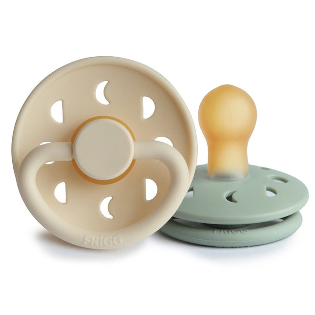 Frigg Speen Maat 1 Moon Cream/Sage Latex 2 - Pack koop je bij Babywinkel